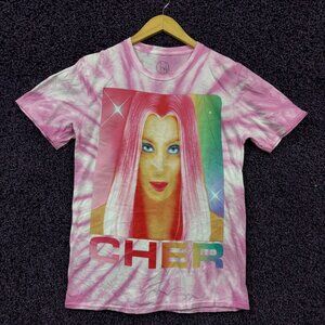 Cher Live The Farewell Tour Poster Popstar Tie-Dye T-Shirt M
